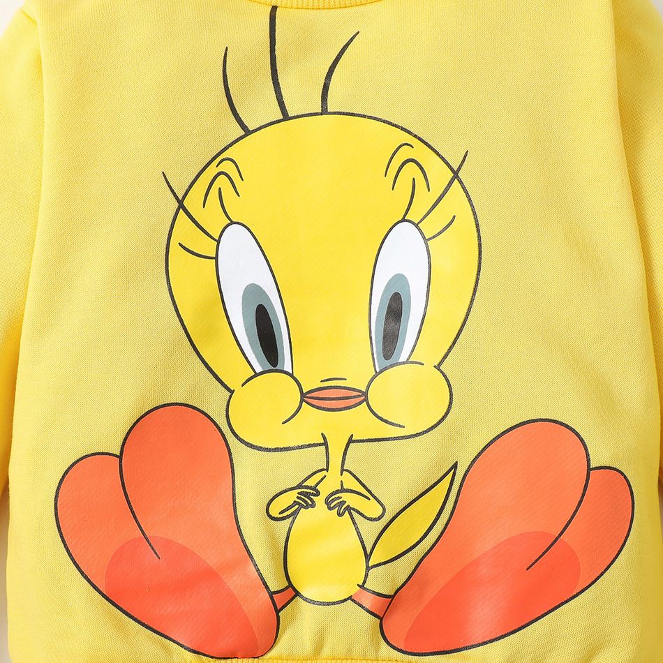Looney Tunes Toddler Boy Character Print Pullover Sweatshirt Yellow big image 2
