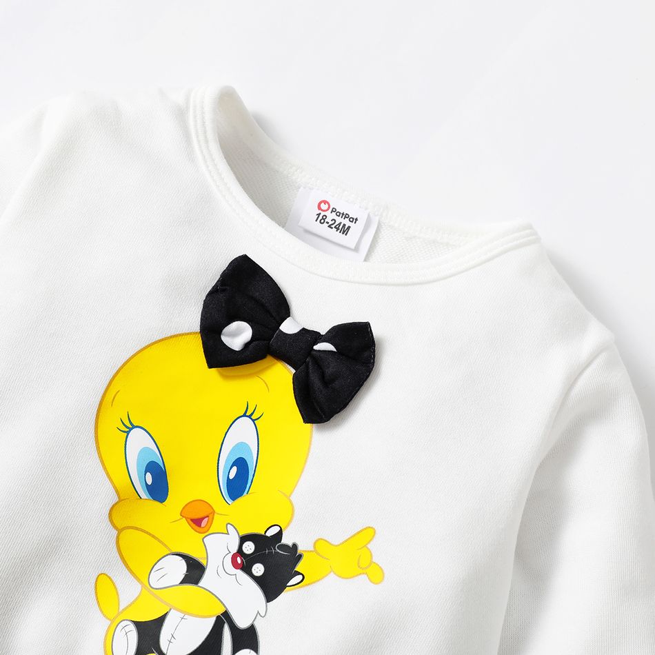 Looney Tunes 2 unidades Criança Menina Costuras de tecido Infantil conjuntos de camisetas Branco big image 7