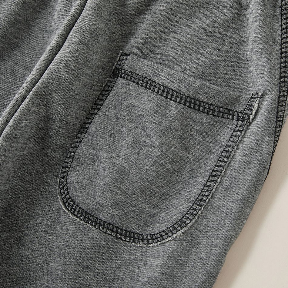 na moda calças listradas sólidos Cinzento big image 6