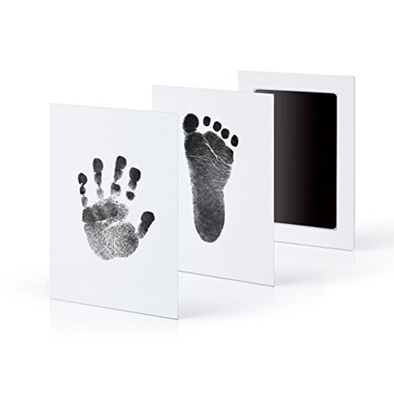 Non-Toxic Baby Handprint Footprint Inkless Hand Inkpad Watermark Infant Souvenirs Casting Clay Newborn Souvenir Gift Pink big image 4