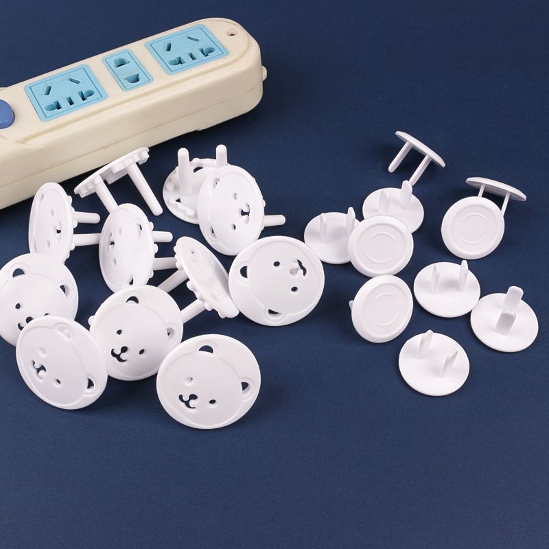 10-pack Plastic Outlet Covers Electrical Outlet Socket Covers Plug Caps Protector Baby Safety Plug Covers for Babies Children Safety Protection Prevent Electric Shock Creamy White big image 2