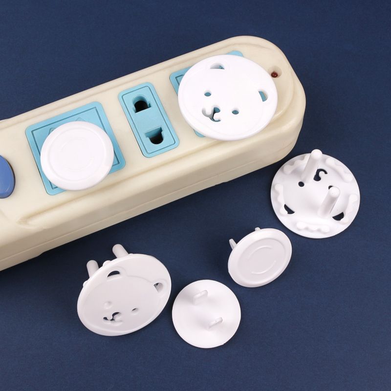 10-pack Plastic Outlet Covers Electrical Outlet Socket Covers Plug Caps Protector Baby Safety Plug Covers for Babies Children Safety Protection Prevent Electric Shock Creamy White big image 4