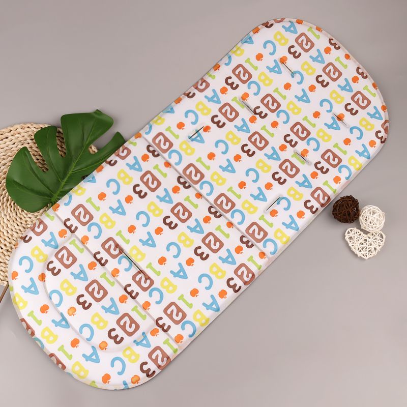 Foldable Baby Stroller Seat Cushion Car Seat Pad Thick Universal Stroller Chair Seat Cushion Liner Mat White