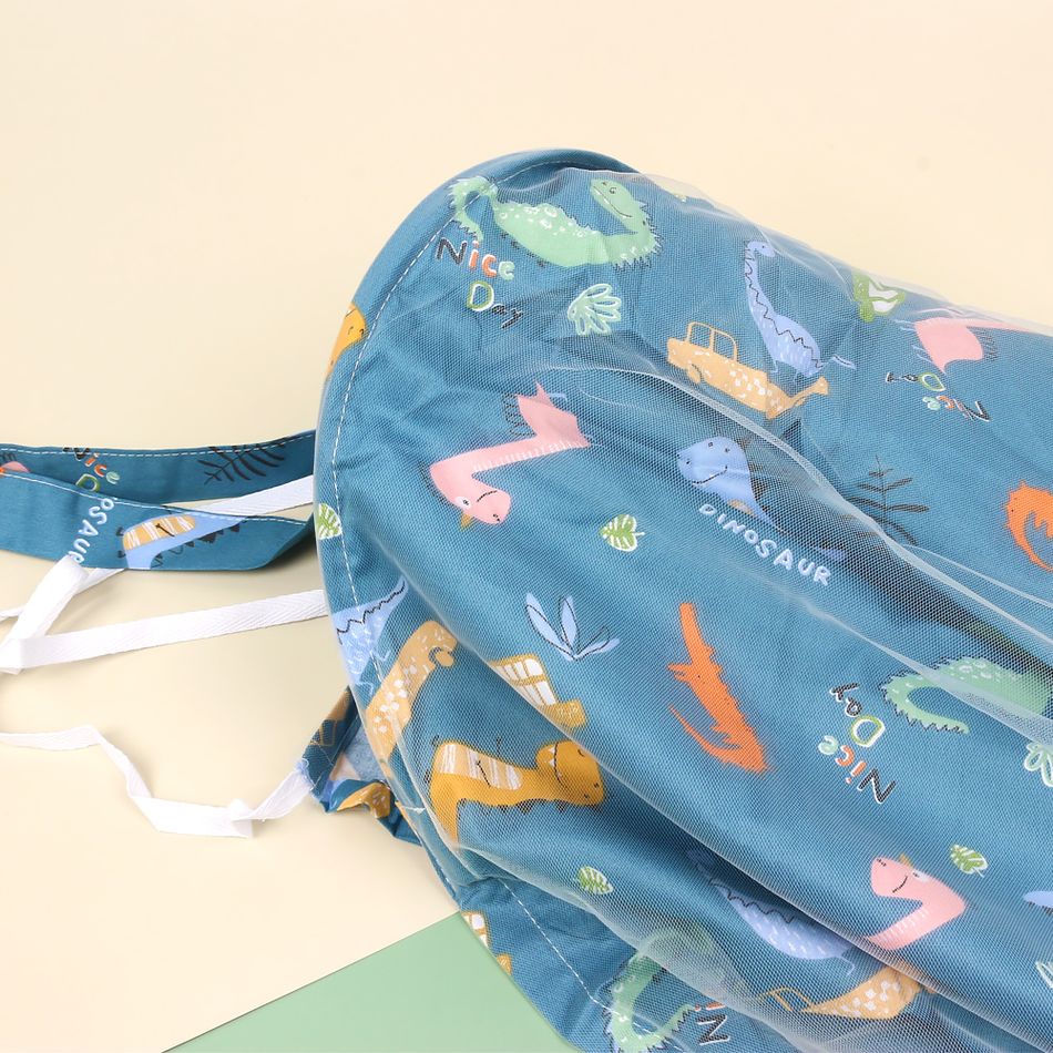 Mesh Breathable Baby Feeding Nursing Covers Multifunction Breastfeeding Poncho Privacy Apron Stroller Cover Up Turquoise big image 2