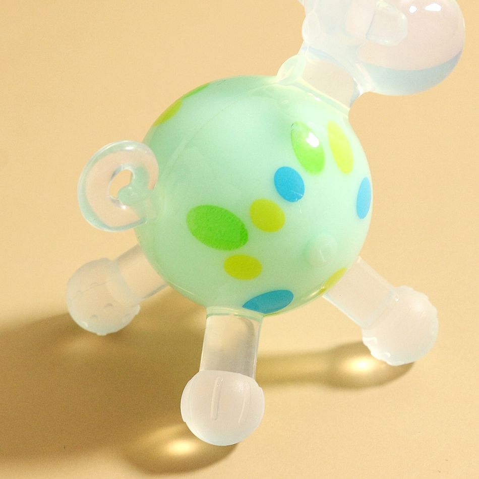 brinquedo mordedor de bebê de silicone criativo dos desenhos animados em forma de animal mastigar brinquedos mascar as gengivas exploração sensorial Verde big image 5