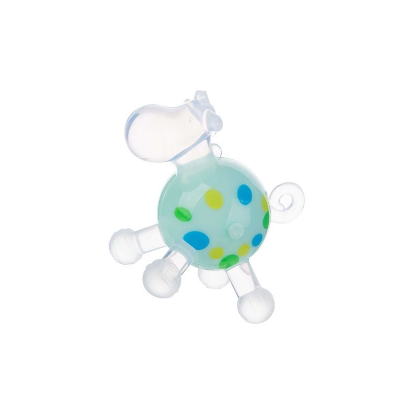 brinquedo mordedor de bebê de silicone criativo dos desenhos animados em forma de animal mastigar brinquedos mascar as gengivas exploração sensorial Verde big image 1
