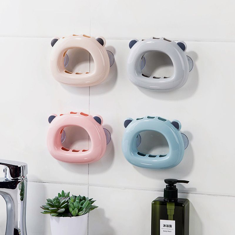 Creative Toothbrush Holder Wall-Mounted Free Punch Tooth Brush Storage Rack Bathroom Accessories Pink big image 9