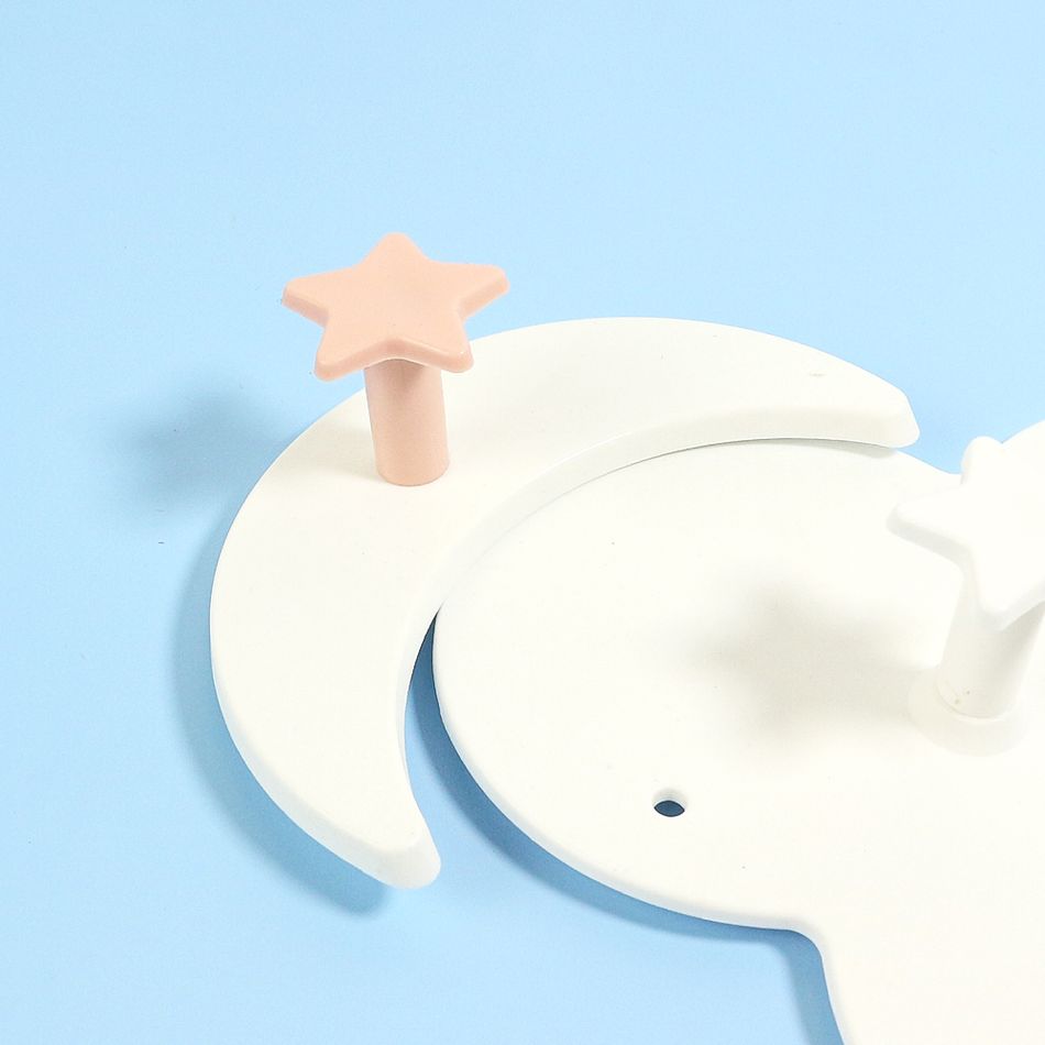 Ganchos adesivos de nuvem de desenhos animados ganchos pegajosos montados na parede para chapéu chave toalha de roupão de banho Branco big image 5