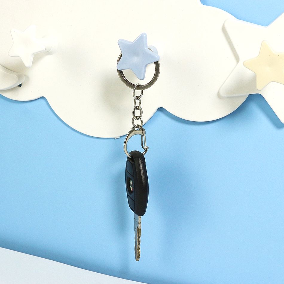 Cartoon Cloud Adhesive Hooks Wall Mounted Sticky Hooks for Key Hat Bathroom Robe Towel White big image 6