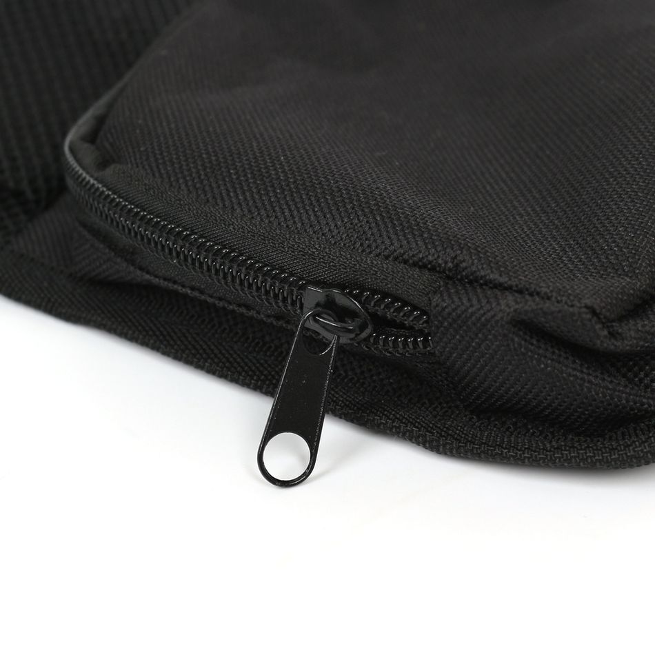 Car Seat Side Organizer Black Auto Seat Storage Hanging Bag with Zipper Pocket for Most Front Passenger Car Seats Black big image 3