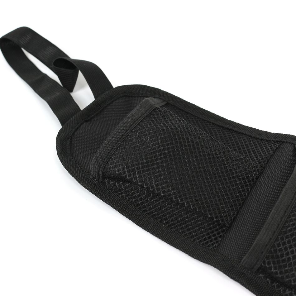 Car Seat Side Organizer Black Auto Seat Storage Hanging Bag with Zipper Pocket for Most Front Passenger Car Seats Black big image 4