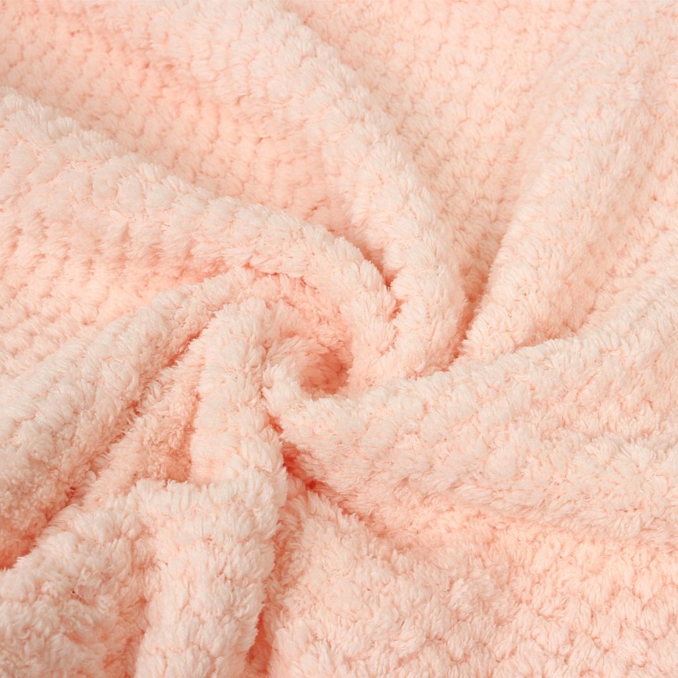 Soft Household Bath Towel Coral Fleece Super Absorbent Towel Bathrobe Bath Blanket 27.56X55.12inch Pink big image 6