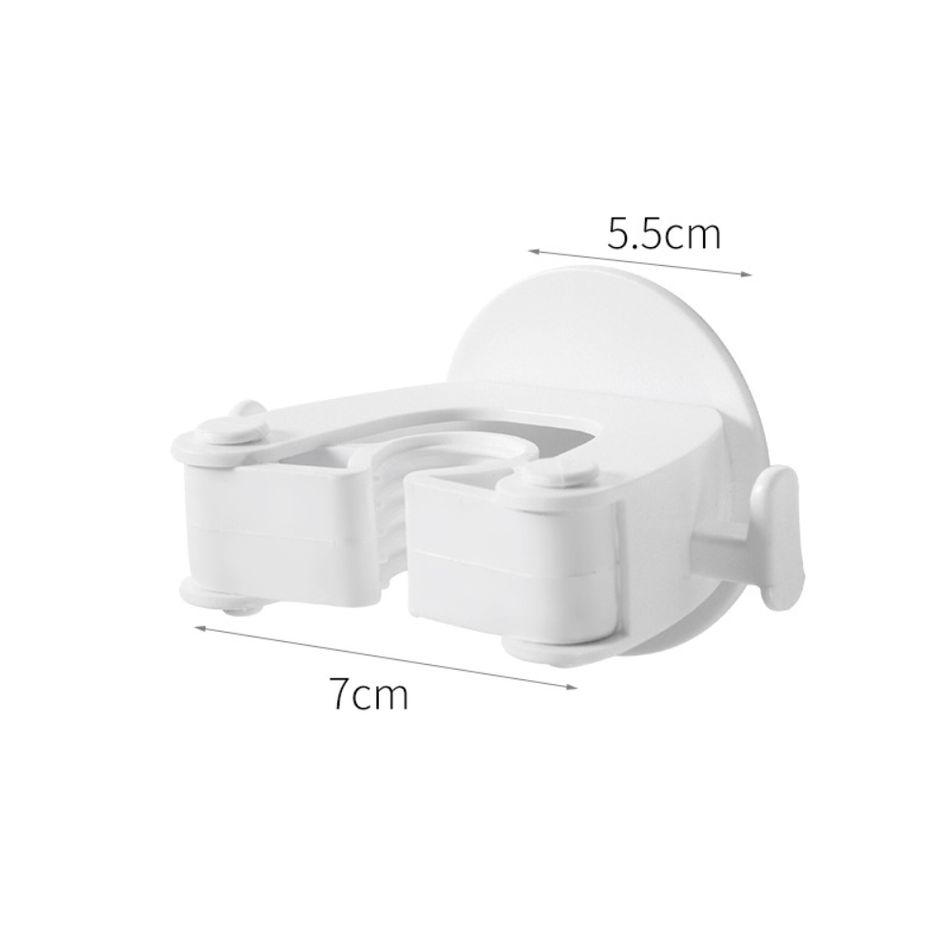 2 pezzi di supporto per scopa da parete, gancio per mocio, autoadesivo, senza perforazione, per sistemi di stoccaggio in garage, giardino, cucina, casa Bianco big image 1