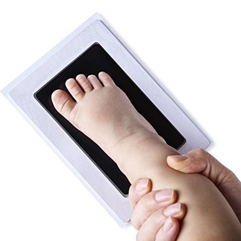 Non-Toxic Baby Handprint Footprint Inkless Hand Inkpad Watermark Casting Clay Newborn Souvenir Gift Pink big image 2