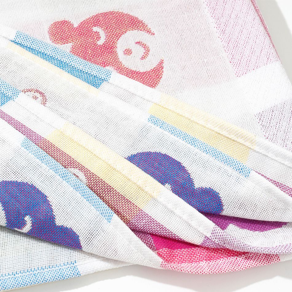 3 Layers Gauze Cartoon Cute child towel High-Quality Bath Towel Toddler White big image 2