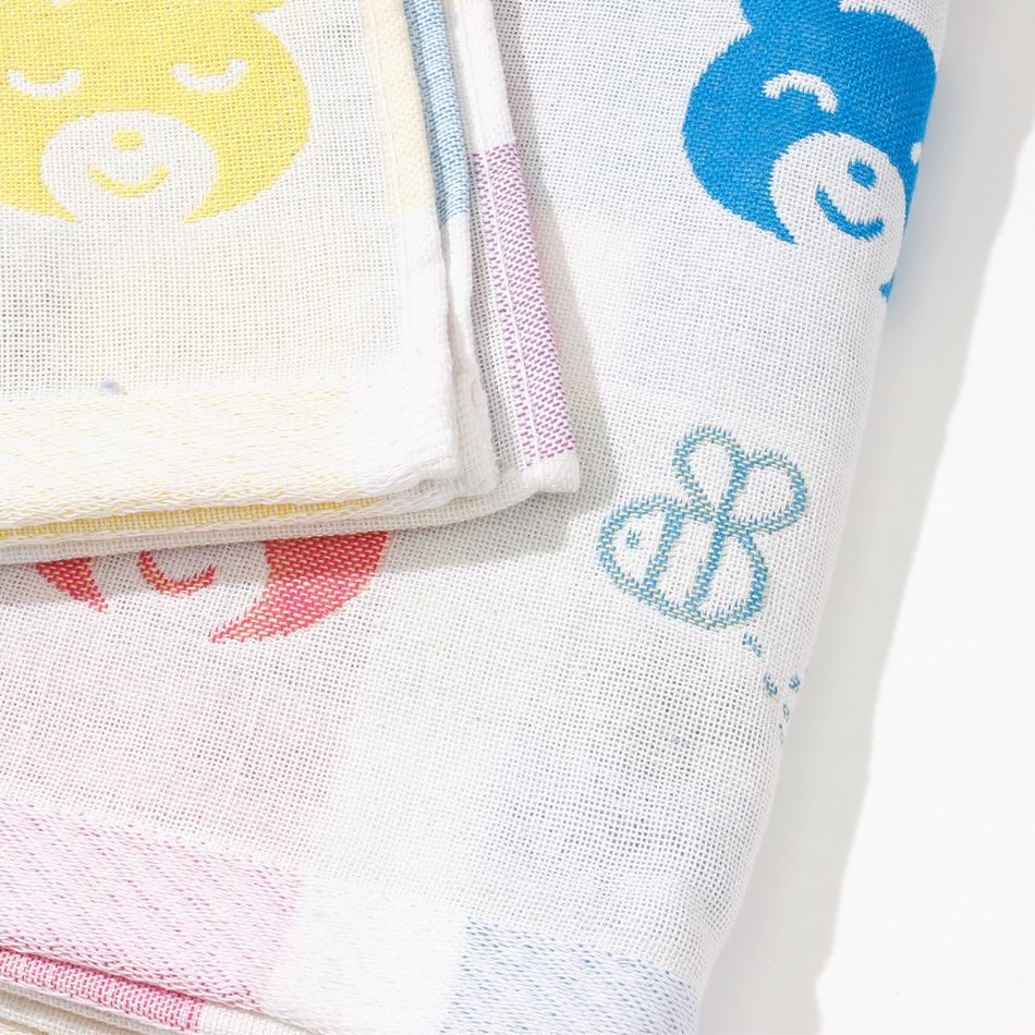3 Layers Gauze Cartoon Cute child towel High-Quality Bath Towel Toddler White big image 4