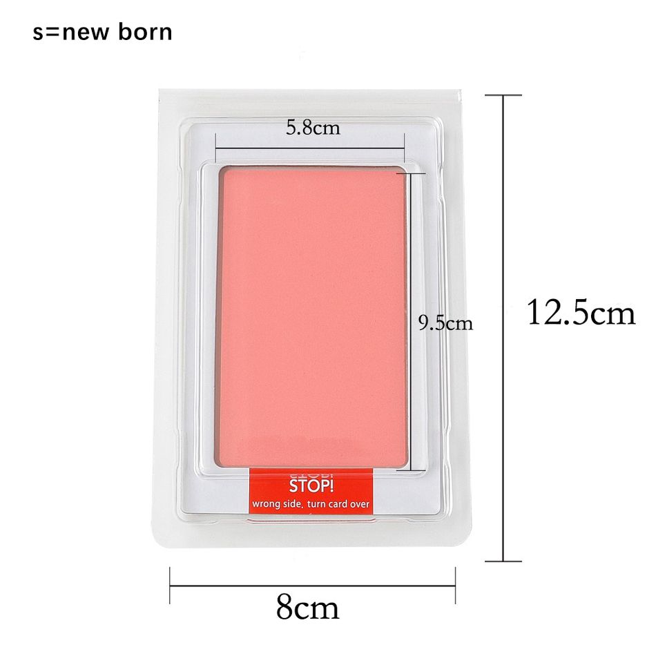 Non-Toxic Baby Handprint Footprint Inkless Hand Inkpad Watermark Infant Souvenirs Casting Clay Newborn Souvenir Gift Pink big image 8