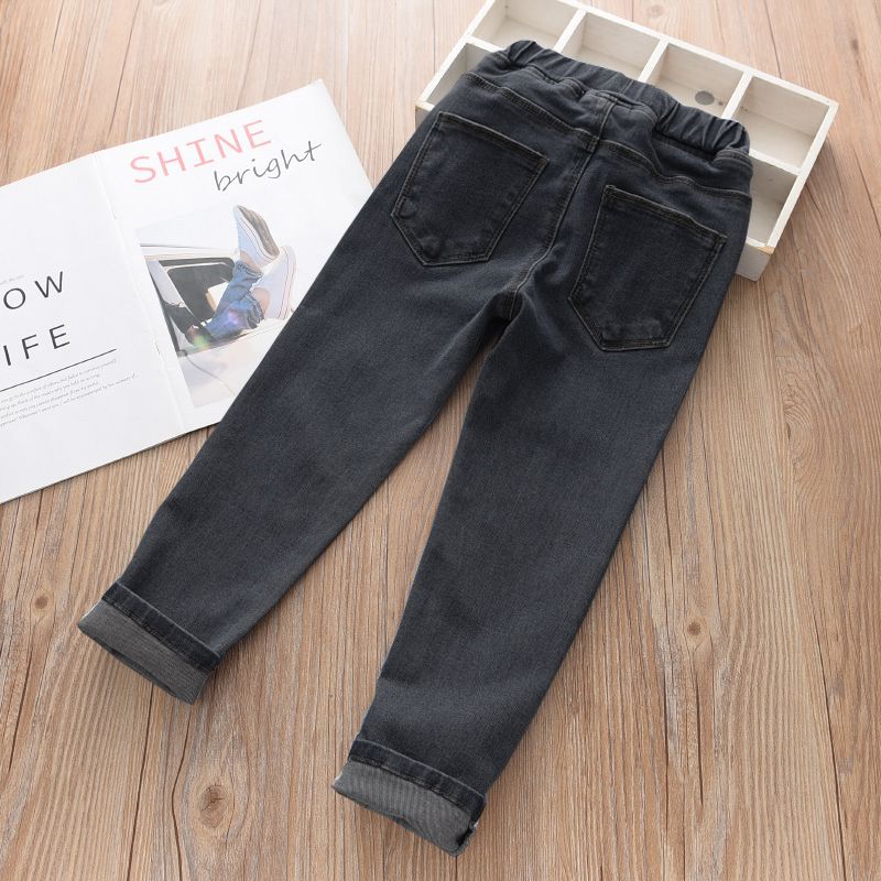 Kleinkinder Unisex Avantgardistisch Jeans schwarz big image 2