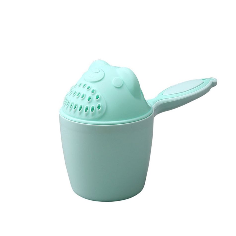 Baby Bath Shower Practical Shower Shampoo Rinse Cup Washing Head Cute Baby Gift Turquoise