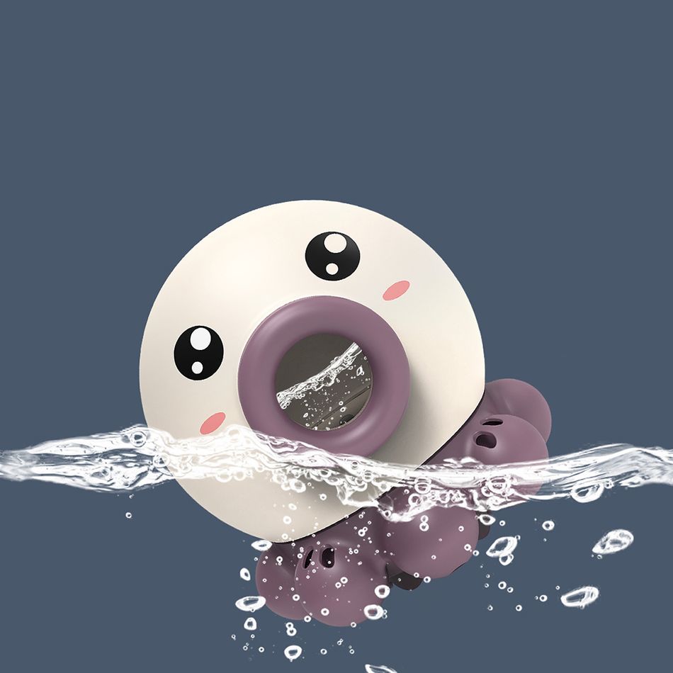 Octopus Bath Toy Rotating Water Spray Bubble Bath Maker Baby Bath Bathtub Bubble Toy Happy Bath Time Purple big image 4