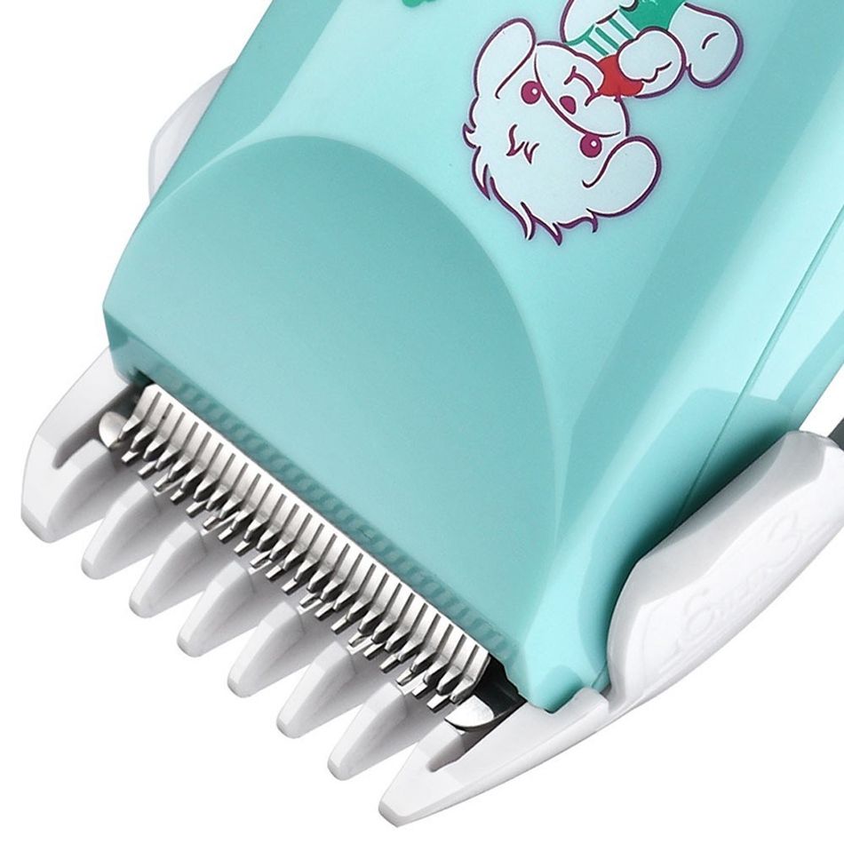 Baby Electric Hair Trimmer Rechargeable Quiet Hair Clipper Baby Care Hair Cutting Turquoise big image 6