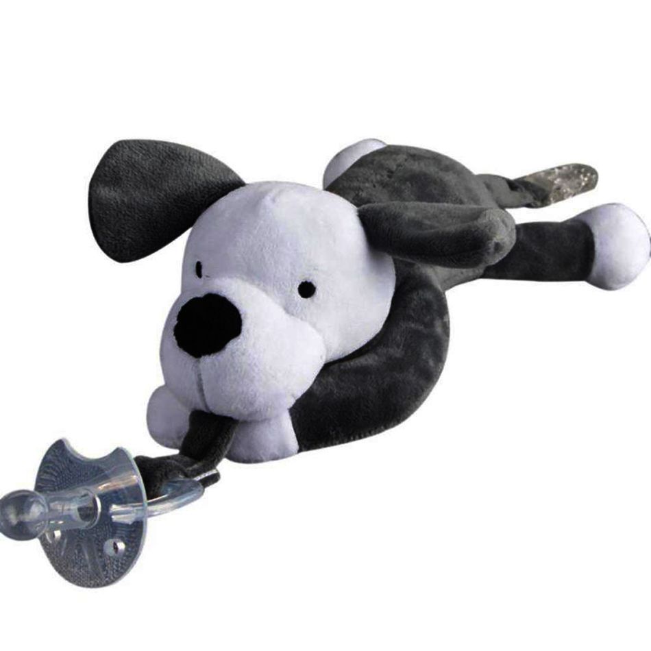 Soft Plush Toy Pacifier Holder with Detachable Pacifier for 0-40 Months Color-B big image 3