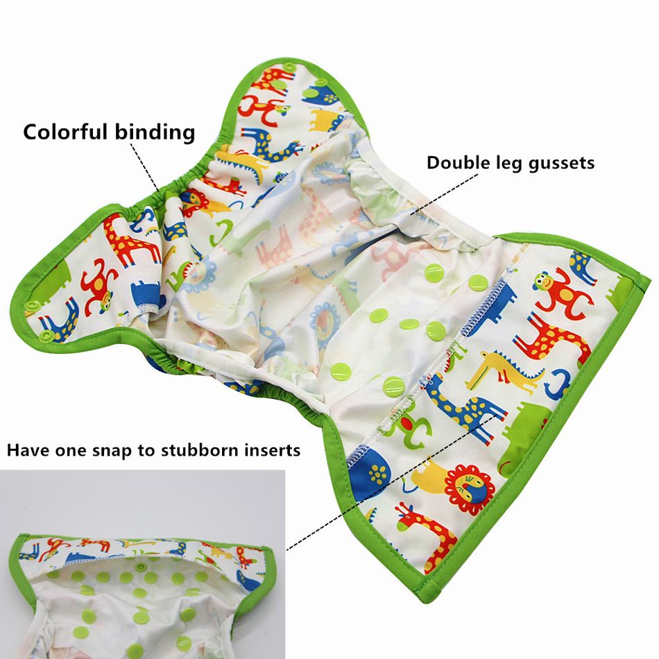 pannolini di stoffa per bambini stampa di cartoni animati pannolino lavabile regolabile in taglia unica per neonati e ragazzi Bianco big image 3