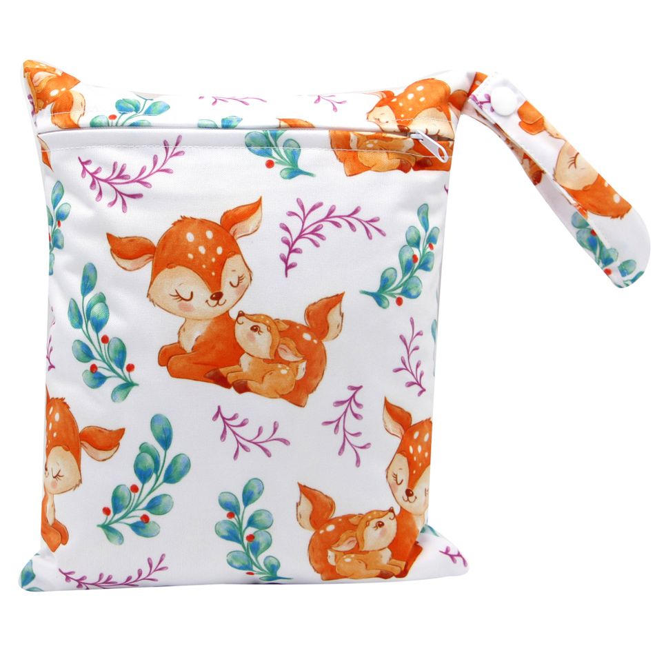 borsa per pannolini in stoffa modello animale cartone animato borsa impermeabile bagnata asciutta per passeggino da spiaggia piscina da viaggio Arancione
