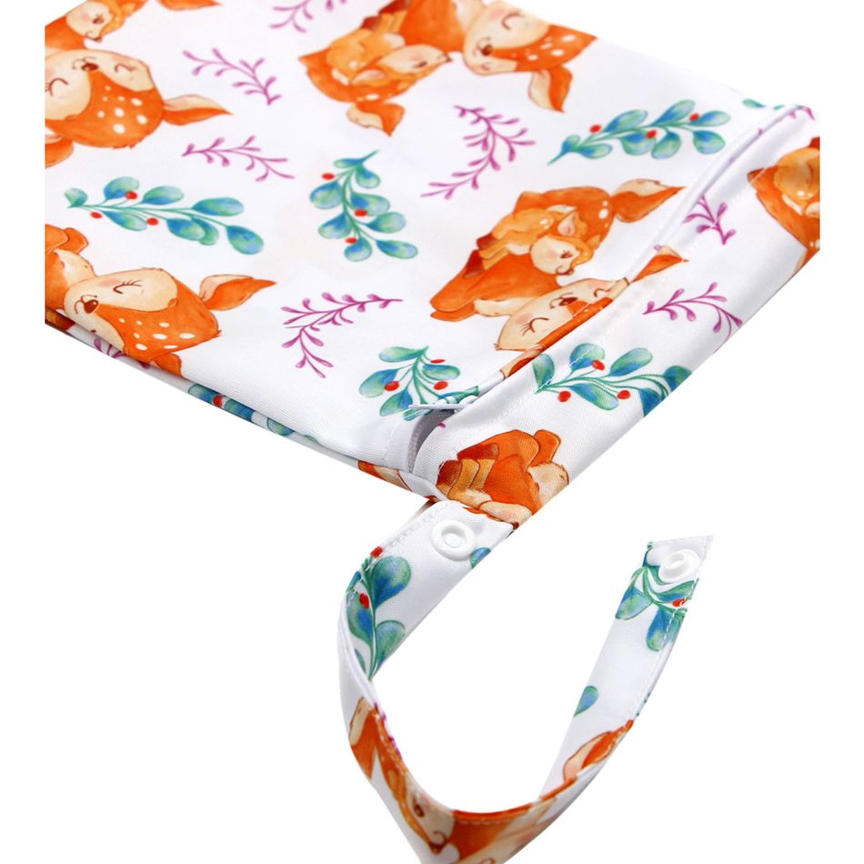borsa per pannolini in stoffa modello animale cartone animato borsa impermeabile bagnata asciutta per passeggino da spiaggia piscina da viaggio Arancione big image 4