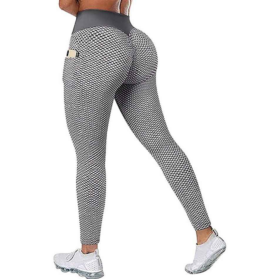 leggings de bolso com textura de favo de mel Cinzento big image 2