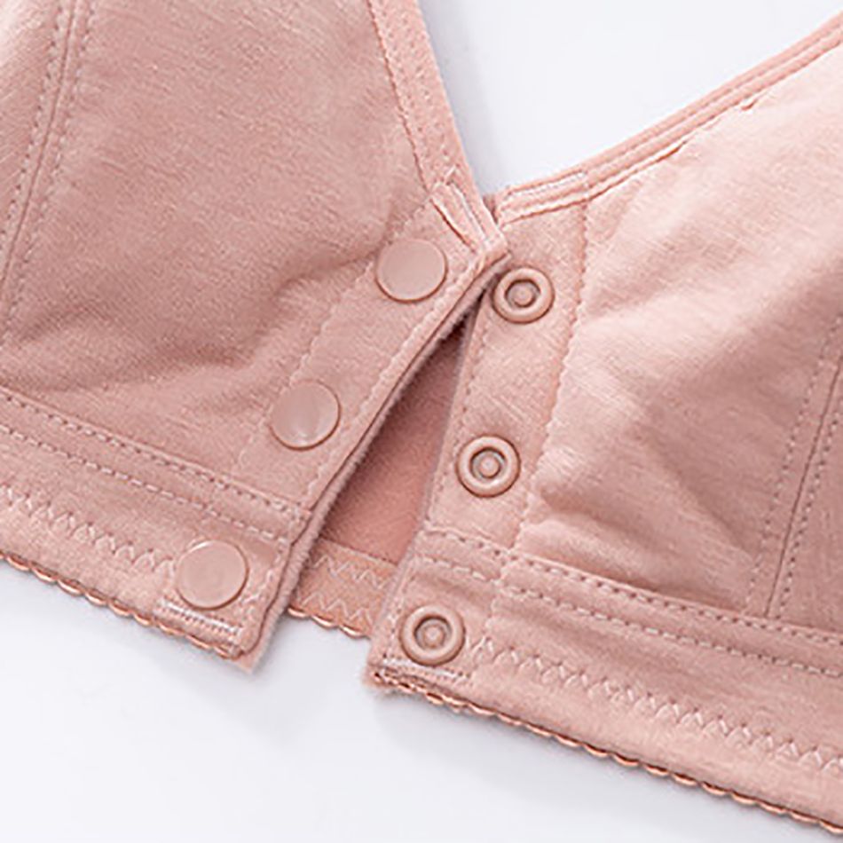 Nursing Pink Snap Button Front Bra Pink big image 3