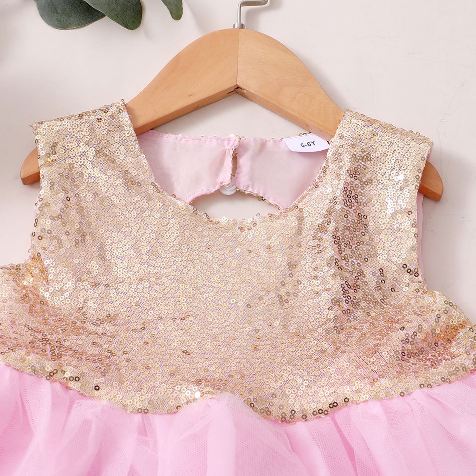 Baby/ Toddler Girl's Sequin Tulle Party Dresses Pink big image 3