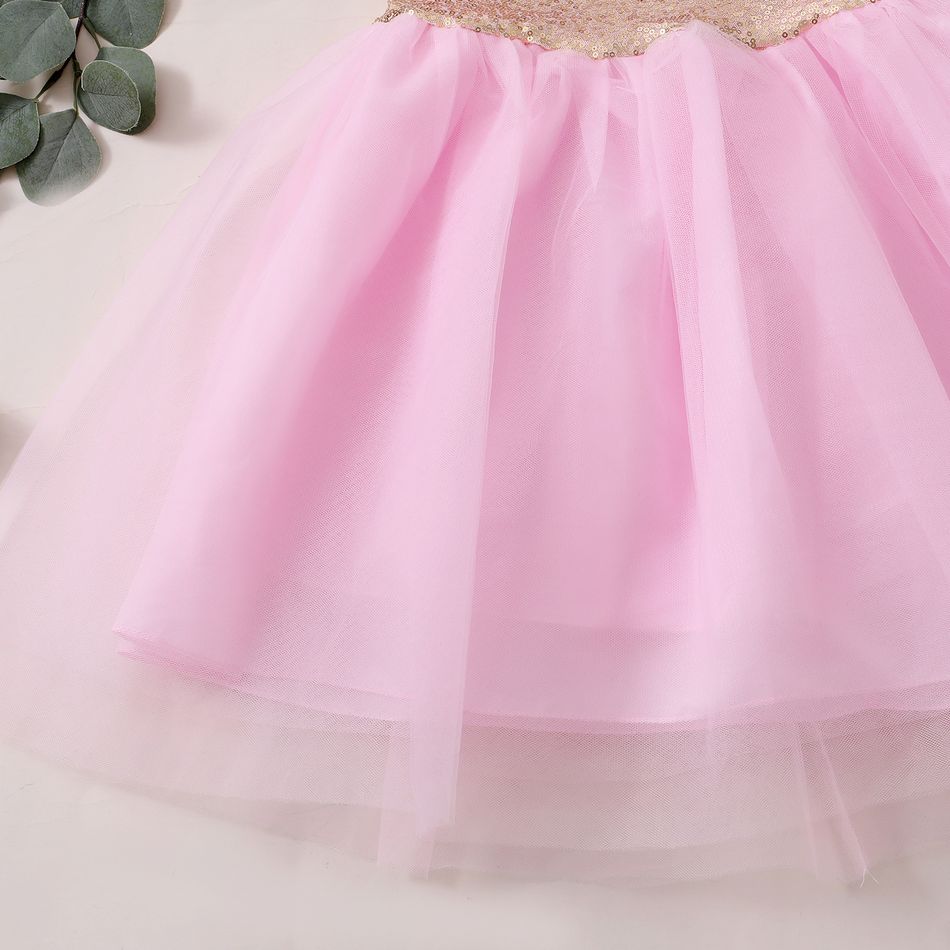 Baby/ Toddler Girl's Sequin Tulle Party Dresses Pink big image 4