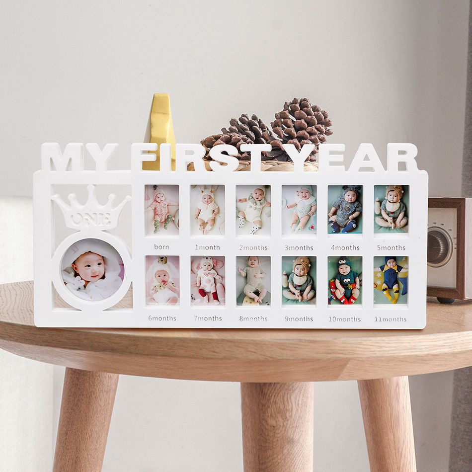 My First Year Frame Baby Picture Keepsake Frame for Photo Memories for Newborn Gifts White big image 2