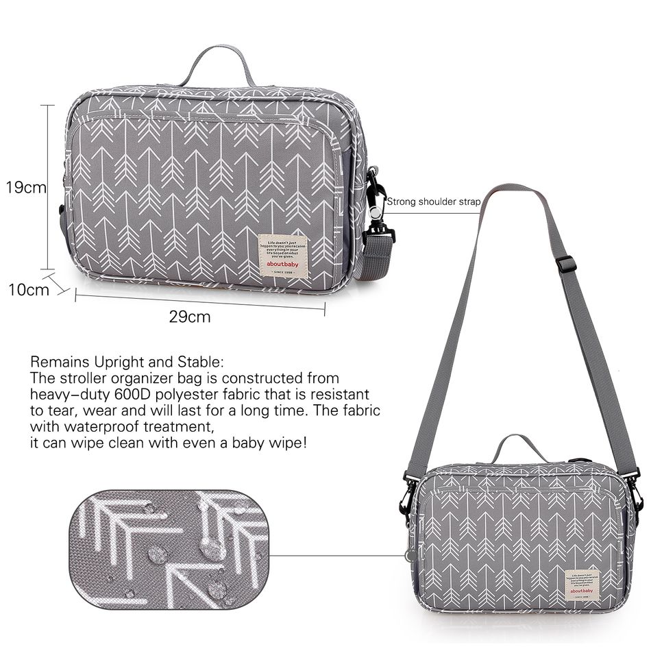 Baby Stroller Bag Large Capacity Diaper Bags Outdoor Hanging Carriage Mommy Bag Grey big image 3