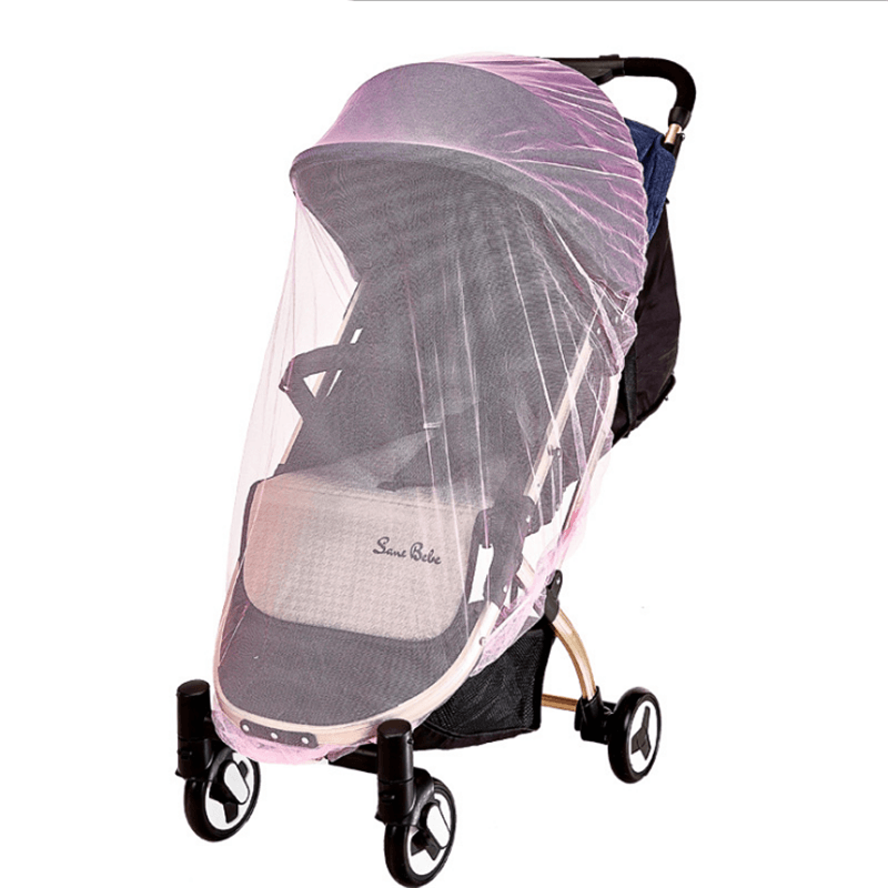 protecção do bebé menina carrinho de criança carrinho de bebé mosquito cheio de insetos mosquiteiro net buggy de seguro Rosa Claro big image 1