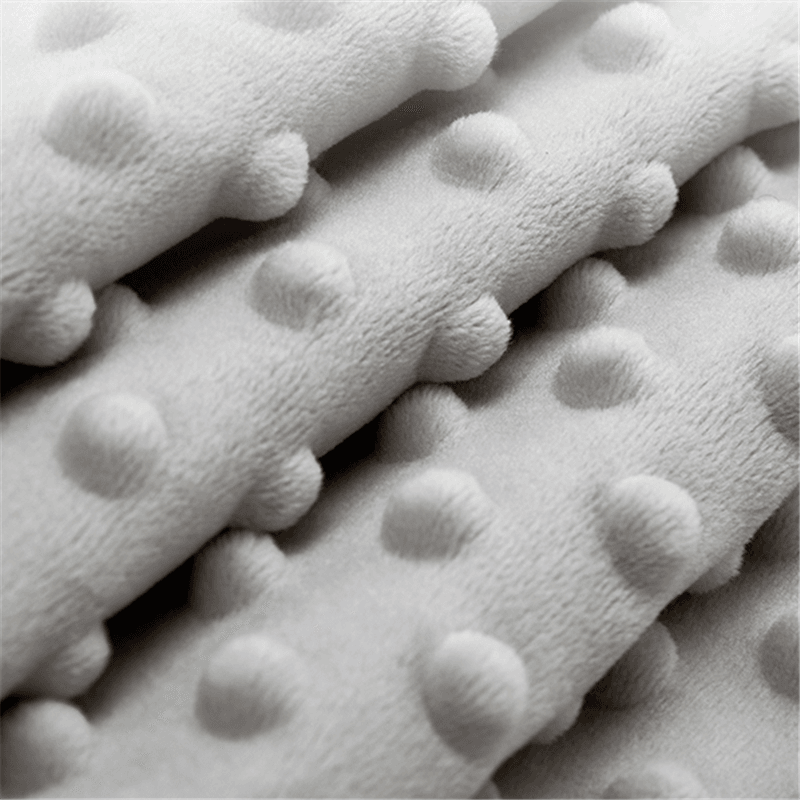 Dotted Fleece-lining Baby Blanket Swaddling Newborn Soft Bedding White big image 3