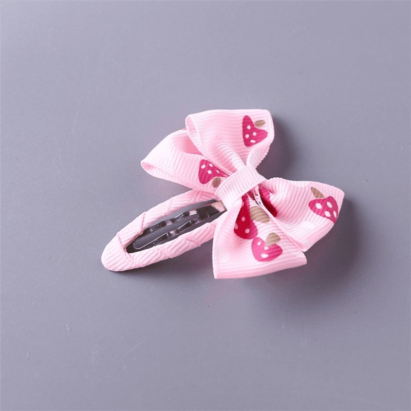 8-pack Pretty Bowknot Hairpins for Girls Pink