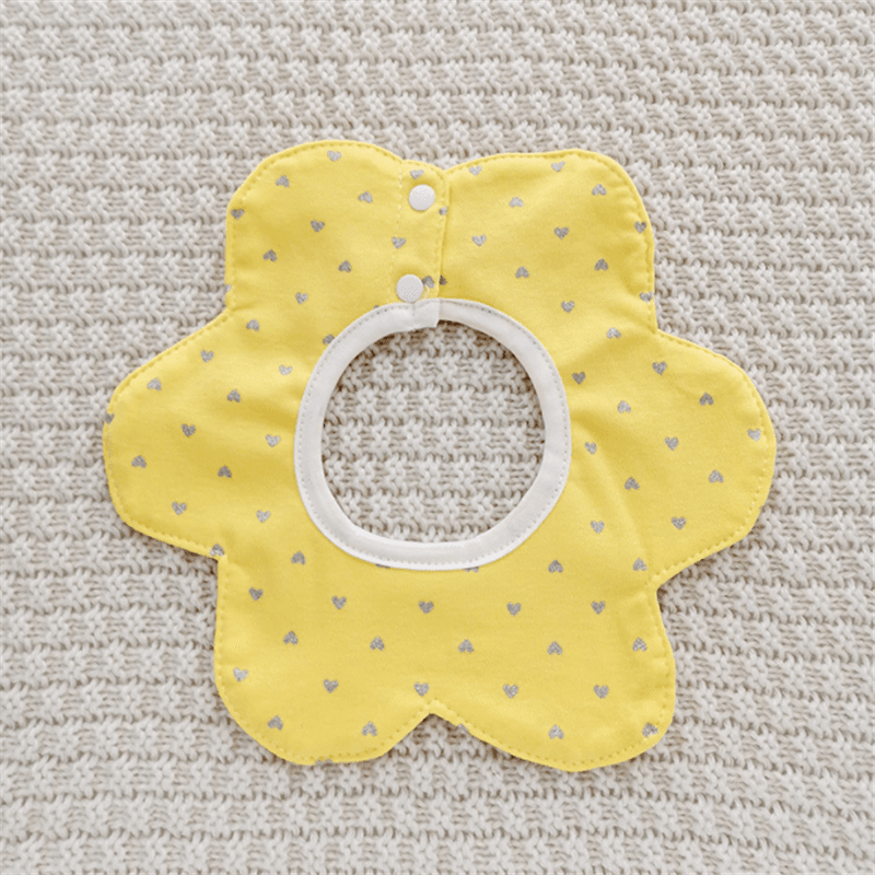 3-pack Baby Bibs Petal Shape Print Bandana Drool Bibs for Feeding & Drooling & Teething Ginger big image 3