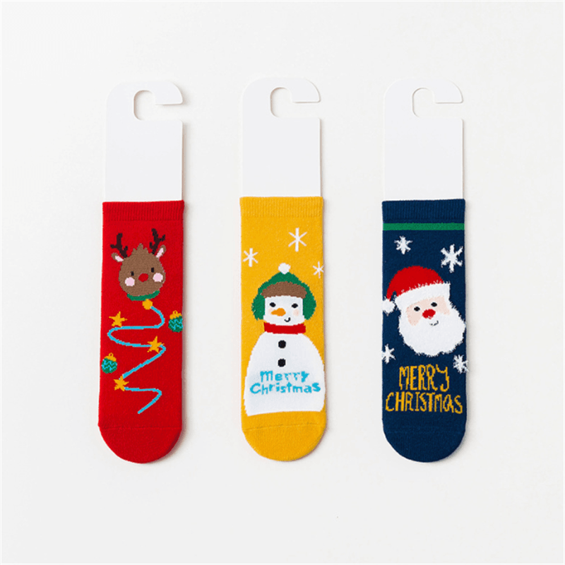 3-pairs Baby / Toddler Christmas Thermal Socks Set Red big image 2