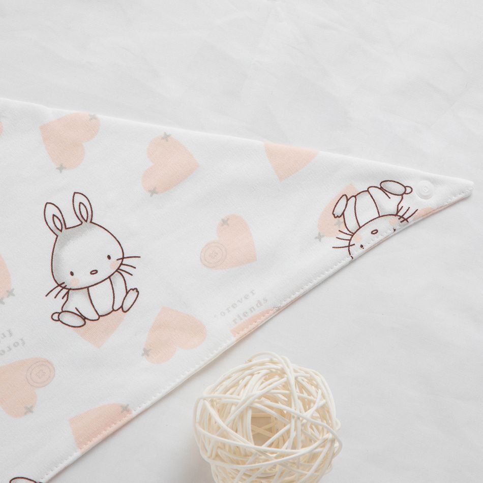 5-pcs Three-layer Waterproof Lovely Bibs Set Cotton Baby Feeding Apron Triangle Bib Girls Boys Cartoon Feeding Scarf Bib Multi-color big image 2