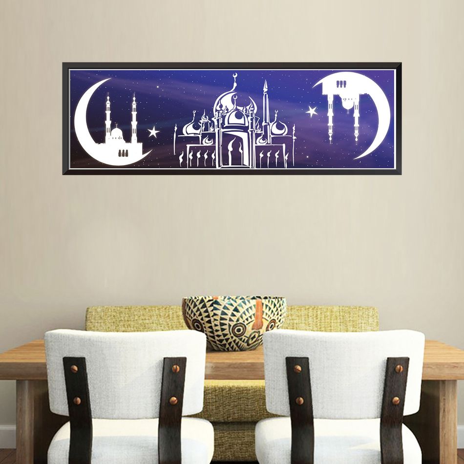 بركات رمضان مسلمة خلفية ملصقات تزيين الغرفة متعدد الألوان big image 2
