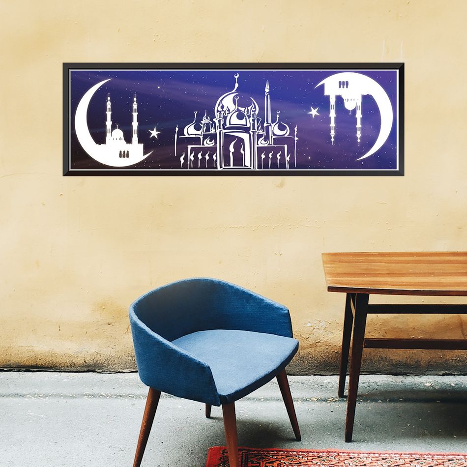 بركات رمضان مسلمة خلفية ملصقات تزيين الغرفة متعدد الألوان big image 4
