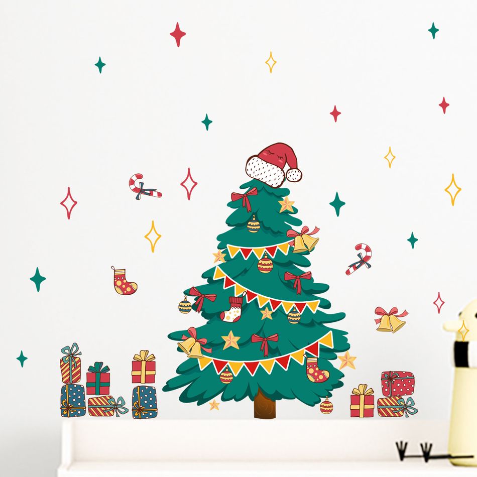 Christmas Tree Wall Stickers Wall Art Decals for Xmas Kindergarten Room Living Room Background Decoration Multi-color big image 4