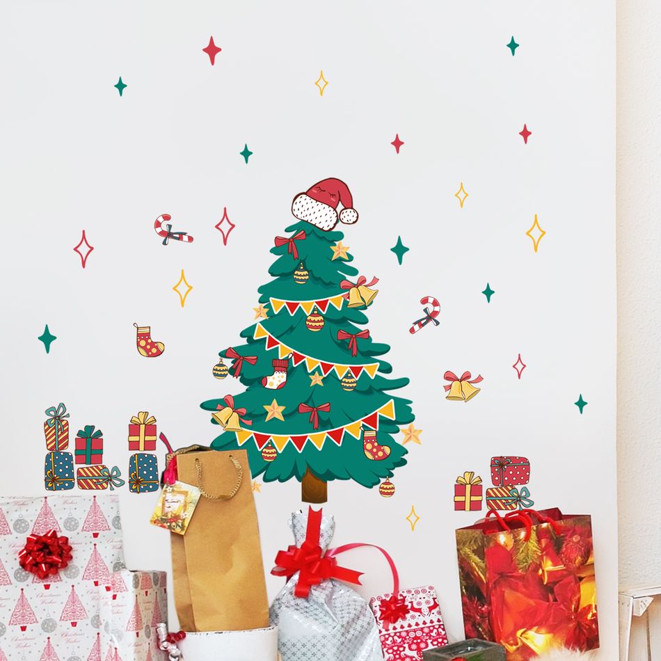 Christmas Tree Wall Stickers Wall Art Decals for Xmas Kindergarten Room Living Room Background Decoration Multi-color big image 5