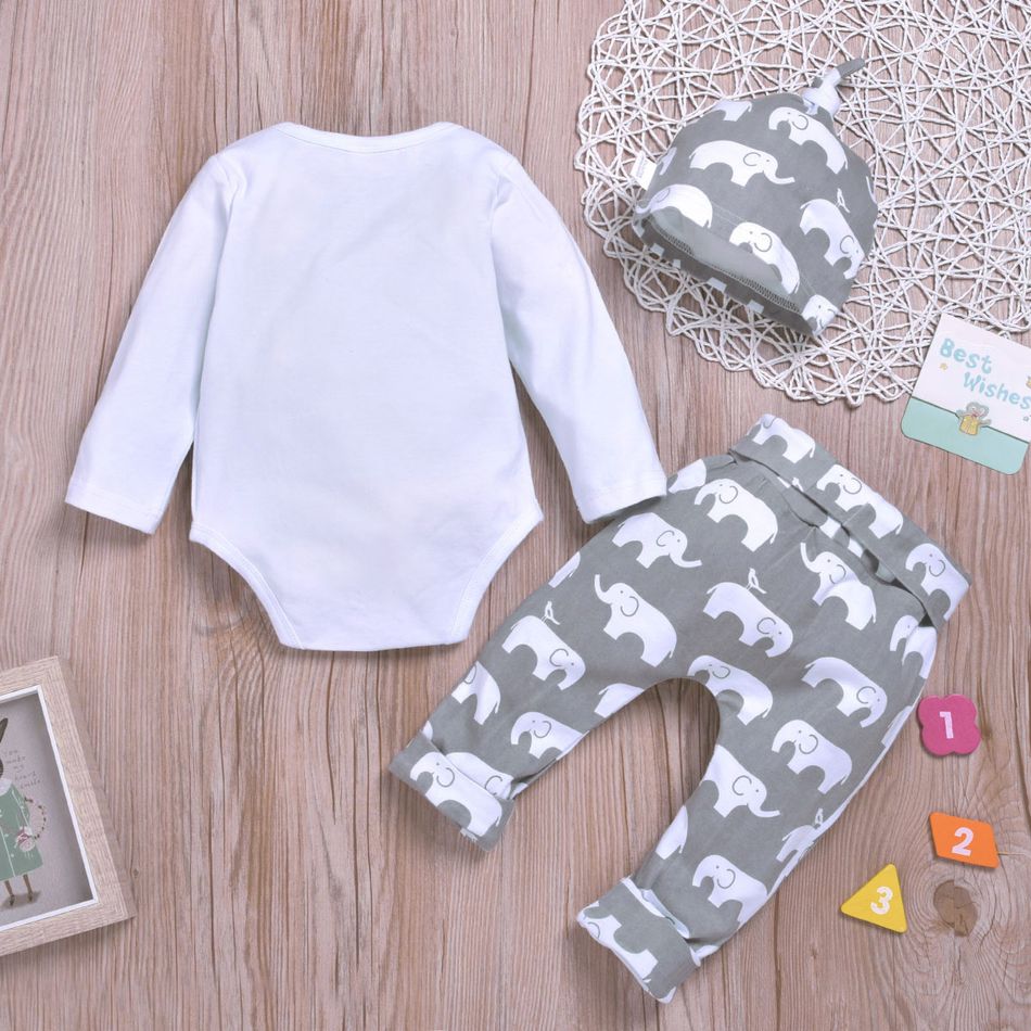3 Stück Baby Unisex Elefant Kindlich Baby-Sets Mehrfarbig