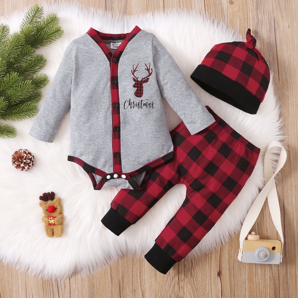 Toddler Baby Girls Christmas Outfits 3Pcs Reindeer Printed Long Sleeve T-Shirts Tops Floral Pants Scarf Winter Clothes Set 