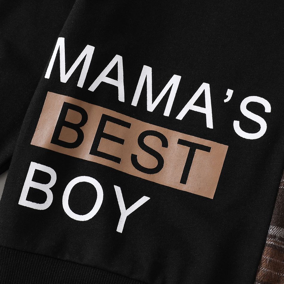 2 pièces Enfant en bas âge Garçon École sweat ensembles Noir big image 5