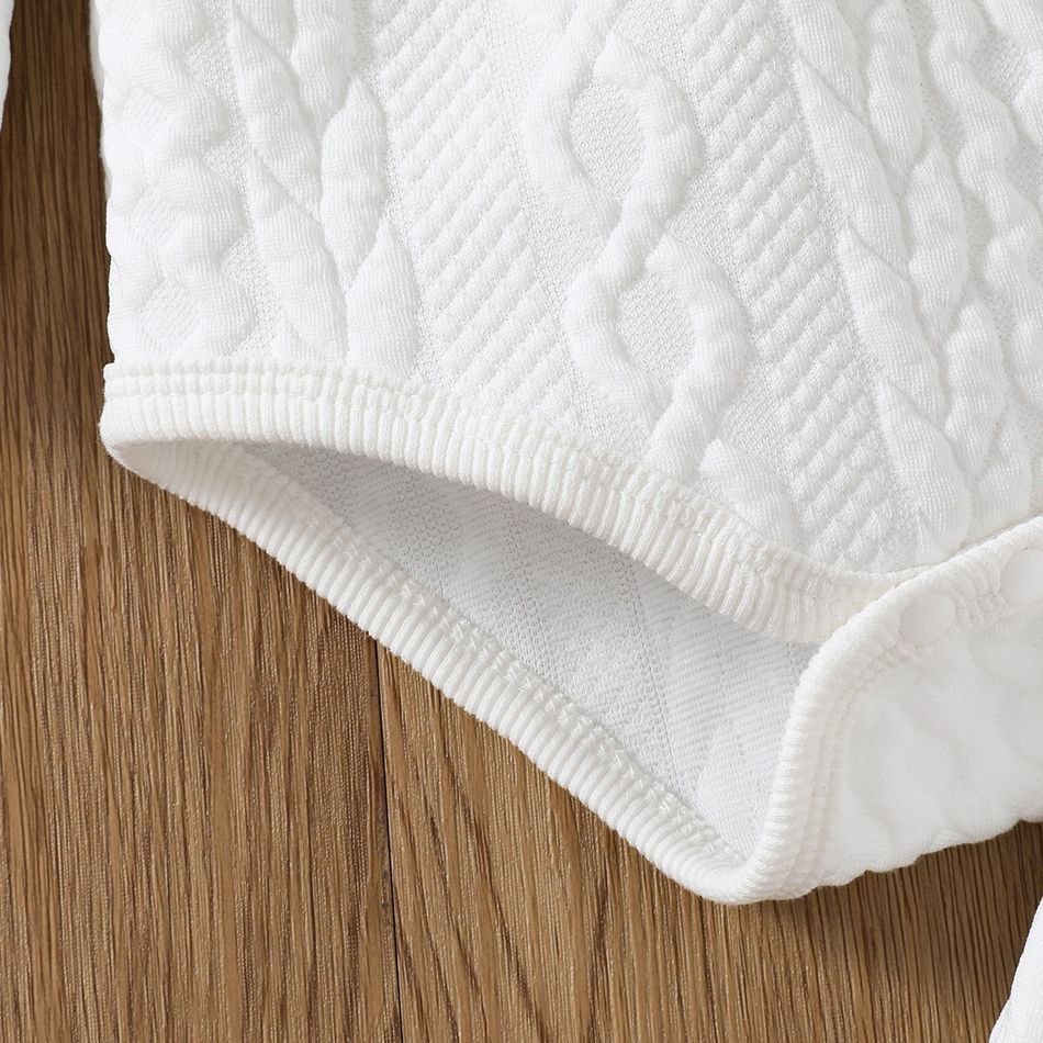 2 pièces Bébé Unisexe Couture de tissus Décontracté Manches longues ensemble pour bébé blanc big image 6