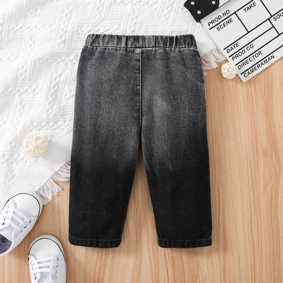 Baby Boy/Girl 95% Cotton Ombre Jeans Black big image 2